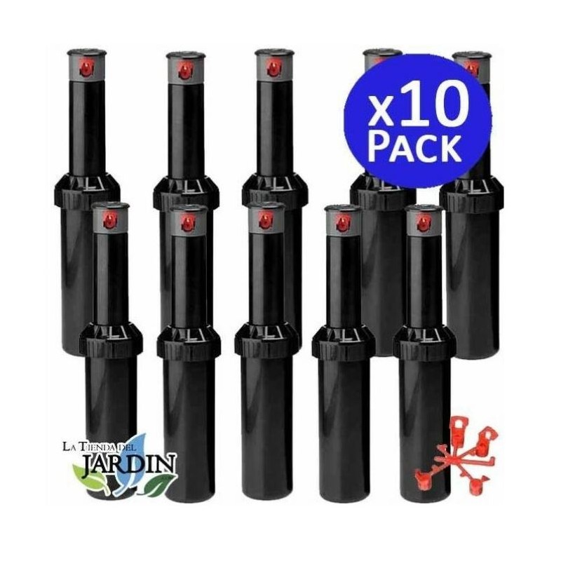 10 x Arroseur KRain Minipro 1/2'', arroseur turbine d'arrosage. Portée 4,9 à 14 m, angle réglable, Arrosage professionnel de jar