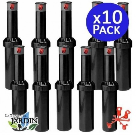 10 x Arroseur KRain Minipro 1/2'', arroseur turbine d'arrosage. Portée 4,9 à 14 m, angle réglable, Arrosage professionnel de jar