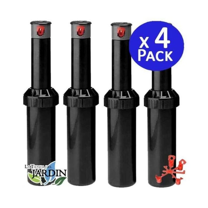 4 Stück KRain Minipro 1/2'' Bewässerungssprinkler | Reichweite 5,1 bis 9,1 m | Professioneller einstellbarer Sprinkler