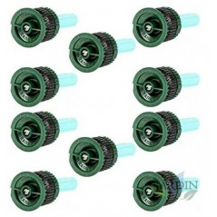 10 Bicos HE-Van-08 para Irrigadores Rain Bird, Alta Eficiência e Economia de Água. Alcance de 2,4 m, Verde
