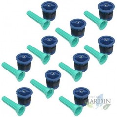10 x Düsen HE-Van-10 für Rain Bird-Bewässerungssprinkler, hohe Effizienz und Wassereinsparung. 3 m Reichweite, blau