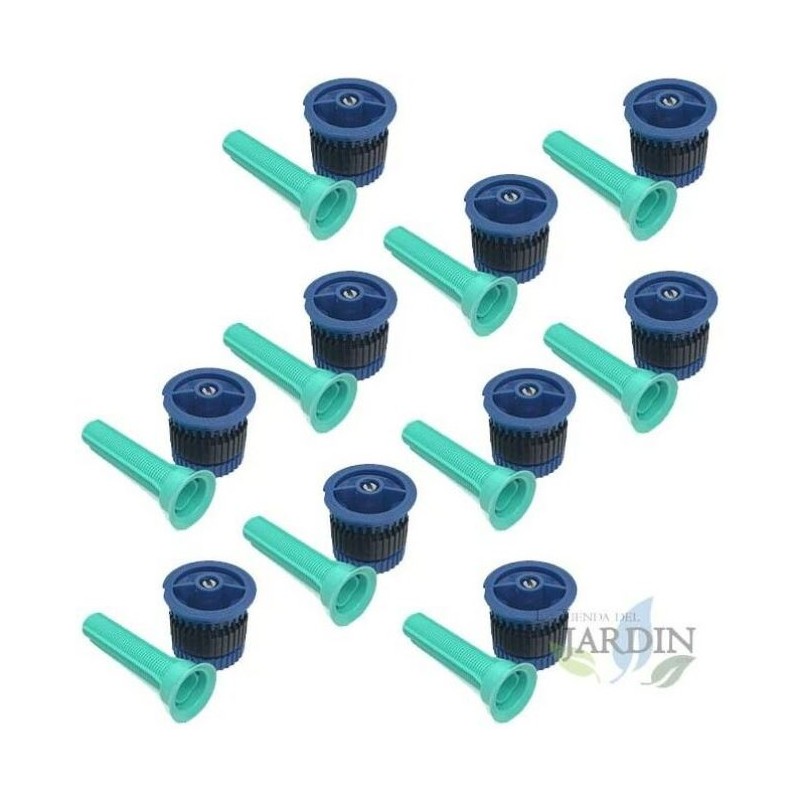 10 Boquillas HE-Van-10 para aspersor de riego Rain Bird, alta eficiencia y ahorro de agua. Alcance 3m, azul 10 Boquillas HE-Van-10 para aspersor de riego Rain Bird, alta eficiencia y ahorro de agua. Alcance 3m, azul