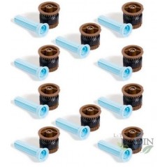 Lot de 10 Buse pour tuyères HE-Van-12 Rain Bird à angle variable. Portée 3,7 m, haute efficacité et économie d'eau, marron