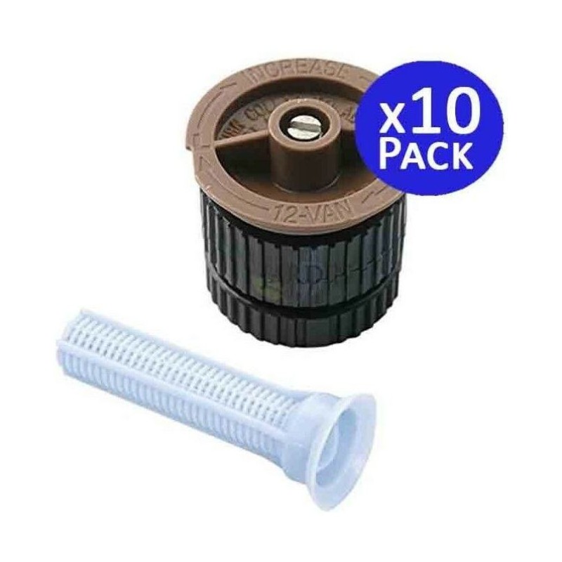 Set di 10 Ugello Rain Bird 12 VAN per Diffusori di Irrigazione | Irrigatori da Giardino con Angolo Regolabile | Raggio 3,7 Metri
