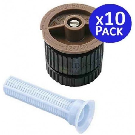 Set di 10 Ugello Rain Bird 12 VAN per Diffusori di Irrigazione | Irrigatori da Giardino con Angolo Regolabile | Raggio 3,7 Metri