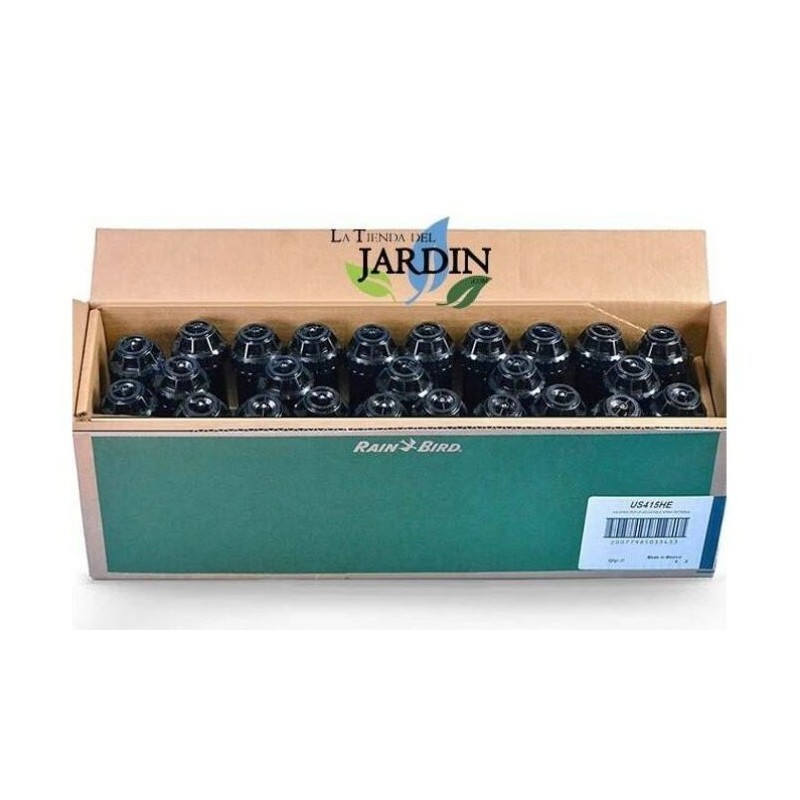 Lot de 25 Tuyères d’Irrigation Rain Bird UniSpray US415, Portée 4,5 m, Angle Réglable, Élévation 10 cm, Corps 15 cm