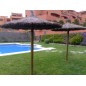 OMBRELLONE DA GIARDINO IN ERICA DA 2,40 METRI per piscine, spiagge o giardini.