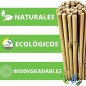 100 x Tutor de bambu natural 90 cm, 6-10 mm. Varillas de bambu ecologicas para sujetar arboles, plantas y hortalizas