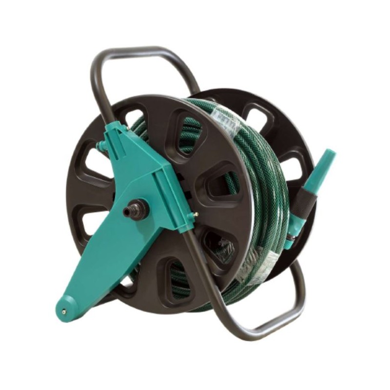 Carrinho de mangueira com mangueira de 12,5 mm Ø 15 m e lança | Carrinho de irrigação com mangueira e lança | Jardim e plantas