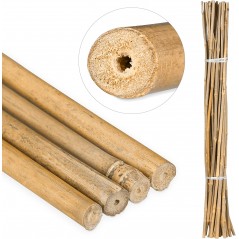 Pack 25 x Tutores de Bambú 90 cm, 6-8 mm. Varillas de bambú, caña bambú ecológica para sujetar árboles, plantas y hortalizas