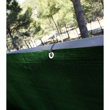 Maille de balcon vert 0,9 x 3 m, 100% occultation, Filet Brise Vue Occultant. Comprend une corde et des œillets