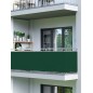 Maille de balcon vert 0,9 x 5 m, 100% occultation, Filet Brise Vue Occultant. Comprend une corde et des œillets