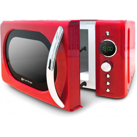 Grunkel MWDGR Vintage Microwave, 20L, Digital, Red