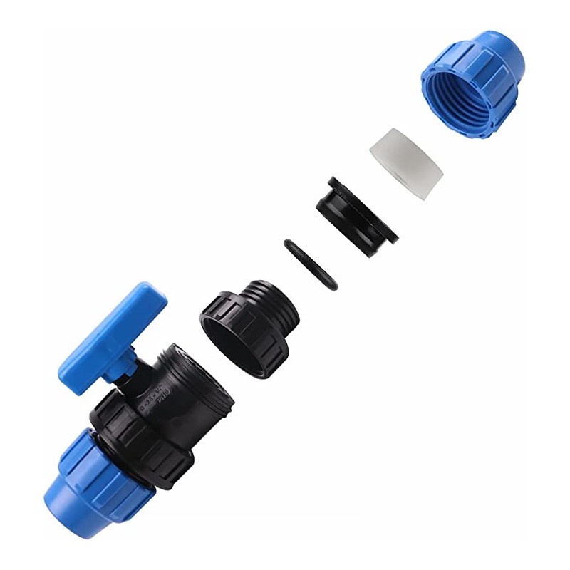 Raccordo A Gomito 90° In PE Per Acqua - Fitting Con Attacco Filettato AG - PN16 DVGW - Multimisura