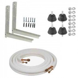 Kit d’installation pour climatiseur mono-split, 3 m, cuivre 1/4'' + 3/8'', support 40x40 cm