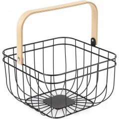 LACOR Square Fruit Basket, Iron, Steel [26 x 26 x 18,3 cm]