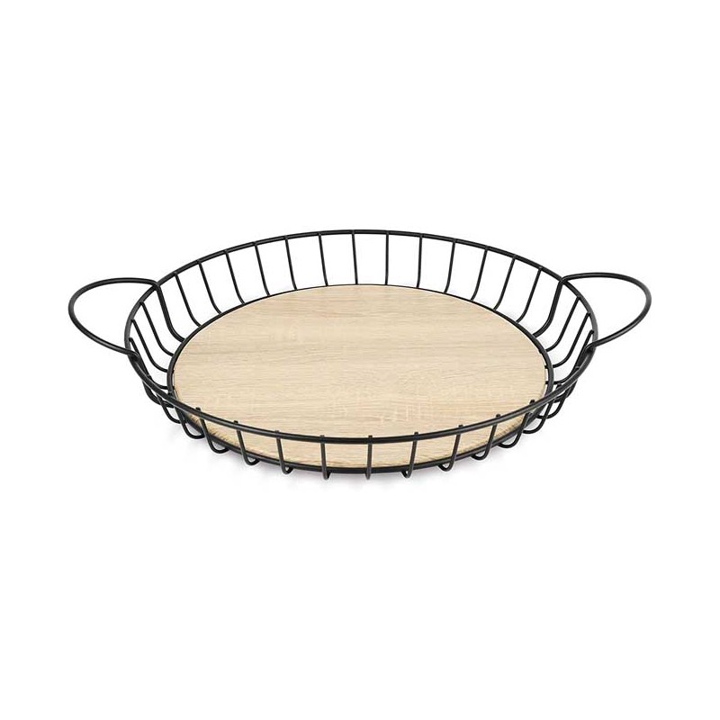  LACOR Low Round Rod Fruit Bowl, Iron, Steel [39 x 39 x 6 cm]