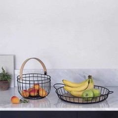  LACOR Low Round Rod Fruit Bowl, Iron, Steel [39 x 39 x 6 cm]