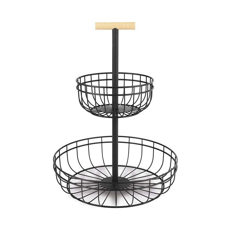 LACOR Low Round Rod Obstschale, Eisen, Stahl [39 x 39 x 6 cm]