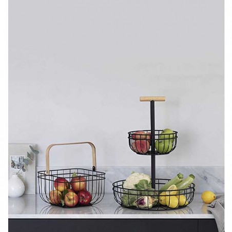 Cesta de frutas redonda baixa LACOR , ferro, aço [39 x 39 x 6 cm]