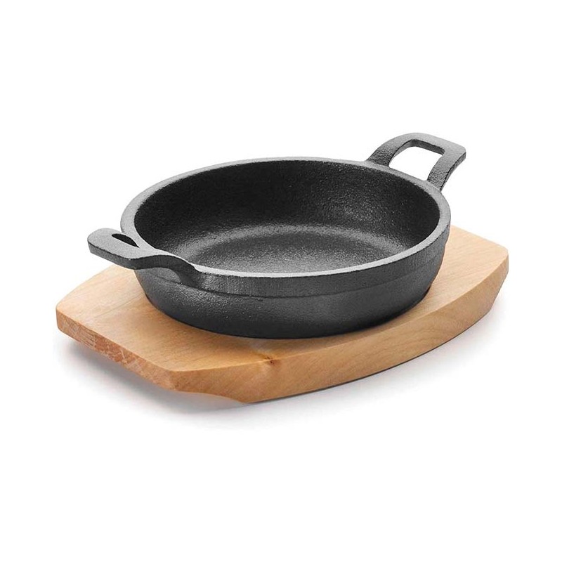 Poêle Casserole en fonte ronde Magma 470 ml, 23 x 16 x 7 cm, Noir