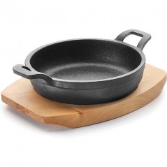 Magma Round Cast Iron Casserole 470 ml [23 x 16 x 7 cm - Negra]