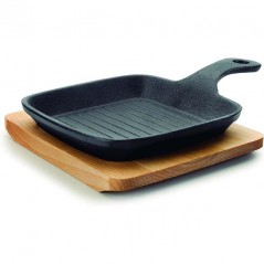 Mini grill magma 21 x 13,5 x 2,5 cm en fonte Noir, Lacor