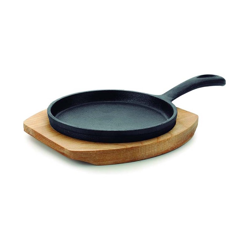 LACOR Mini Smooth magma pan 22 x 12.5 x 1.7 cm cast iron, black color LACOR Mini Smooth magma pan 22 x 12.5 x 1.7 cm cast iron, black color