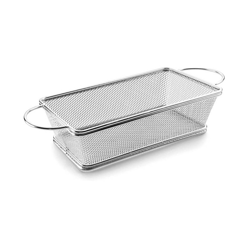 Cesto rettangolare con manici in acciaio inossidabile [21 x 11 x 6 cm], Lacor