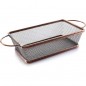  LACOR Rectangular bronze basket with handles made of stainless steel [21 x 11 x 6 cm]