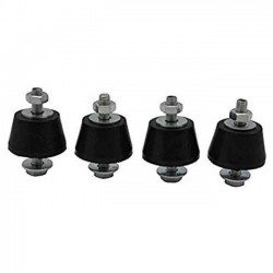 Damping antivibration silencers for air conditioning