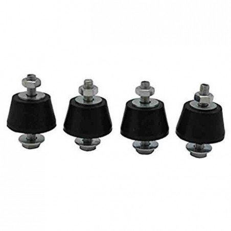 Damping antivibration silencers for air conditioning