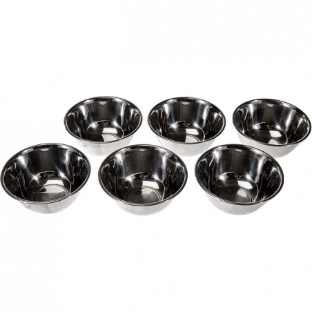 Confezione da 6 piccole ciotole per verdure in acciaio inox