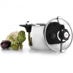 Panela de Pressão Lacor Classic em Aço Inox - Capacidade 12 Litros