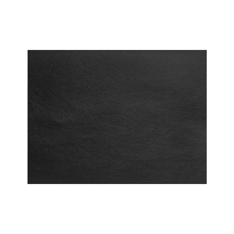 Rectangular placemat black grained leather 45 x 30 cm]