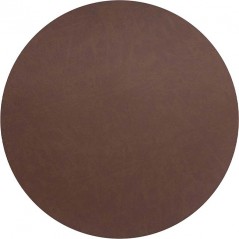 Mantel individual circular cuero marrón Ø 40 cm