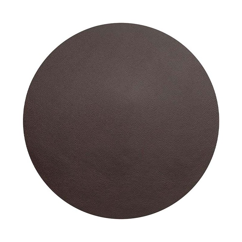 Nappe rond cuir grainé marron Ø 40 cm Lacor