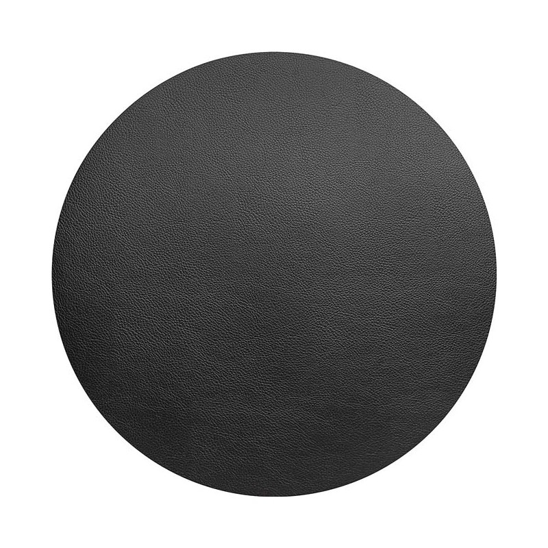 Nappe rond cuir grainé noir Ø 40 cm Lacor