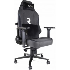  Gold Professional Gamer Chair.  180º inclination, Adjustable Height, 4D Armrest, Cervical and Lumbar Cushion