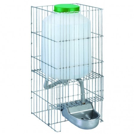 Aluminum dog drinker with 8 liter tank