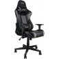 Sedia da Gaming Professionale Julieta. Colore Grigio. Inclinazione 180°, Altezza regolabile, Cuscino cervicale e lombare.