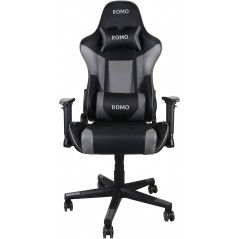 Julieta Professional Gaming Chair. Grey. 180º Tilt, Adjustable Height, Cervical and Lumbar Cushion.