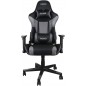 Sedia da Gaming Professionale Julieta. Colore Grigio. Inclinazione 180°, Altezza regolabile, Cuscino cervicale e lombare.
