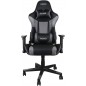 Silla Gamer Profesional Julieta. Color Gris Inclinación 180º, Altura Regulable, Cojín Cervical y Lumbar