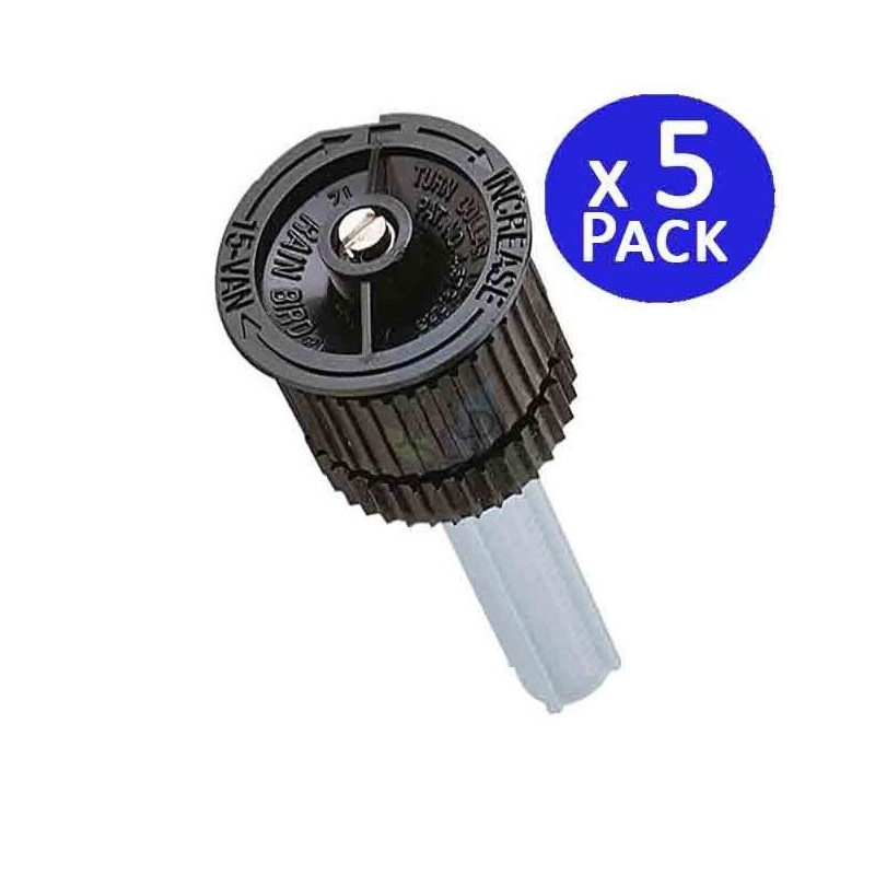 Lot de 5 Buse Rain Bird 15 VAN pour Diffuseurs d'Irrigation | Arroseurs de Jardin à Angle Réglable | Portée 4,5 Mètres