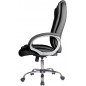 Silla Oficina New York con reposabrazos, Altura Regulable y diseño ergonómico. Piel Sintética Negra