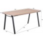 Mesa de Cocina, Mesa de Comedor Marrón Rectangular para el Hogar 160x90x76 cm, Grazalema Mesa de Cocina, Mesa de Comedor Marrón Rectangular para el Hogar 160x90x76 cm, Grazalema