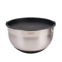 Set di 3 insalatiere in acciaio inox, 16-20-24 cm