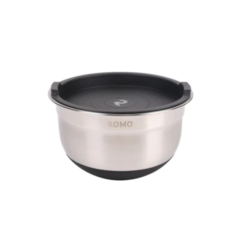 Set of 3 stainless steel salad bowls, 16-20-24 cm