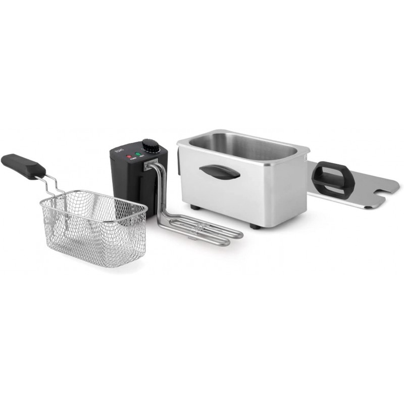 2000 W 3,5 l Elektrofritteuse. Rostfreier Stahl. Ölfilter. Spülmaschinenfest 2000 W 3,5 l Elektrofritteuse. Rostfreier Stahl. Ölfilter. Spülmaschinenfest